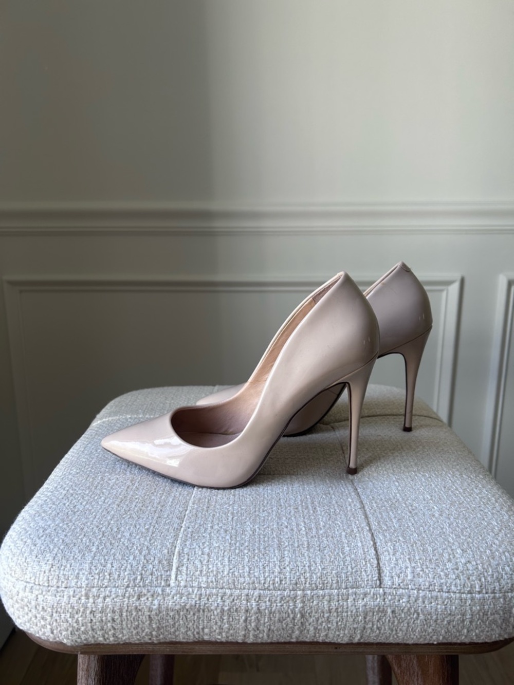 STEVE MADDEN Blush Pointed-Toe Leather Pumps - Picture 3 of 6